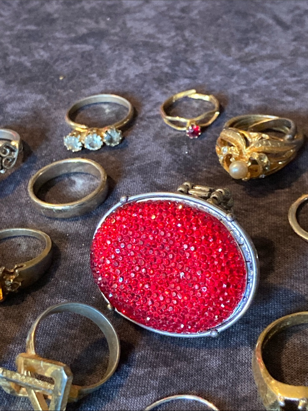 Assorted Untested Gold-Tone Silver-Tone Rings - 54 total - Picture 6 of 12